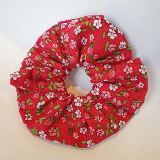 12 cm Red Floral Scrunchie