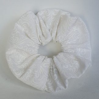 12 cm White Swirls Scrunchie