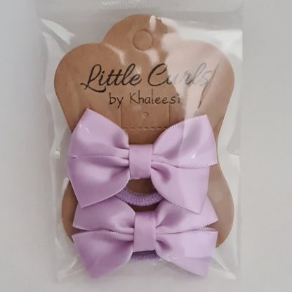 2.5 inch Handmade Violet Bows (Twin Pack)