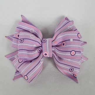 3 inch Handmade Violet Pattern Pinwheel Bow