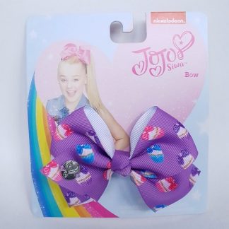 3.5 inch Purple JoJo Bow with Cupcakes