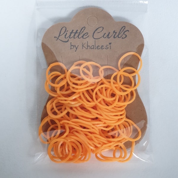 Small Elastic Hair Ties Orange – Little Curls